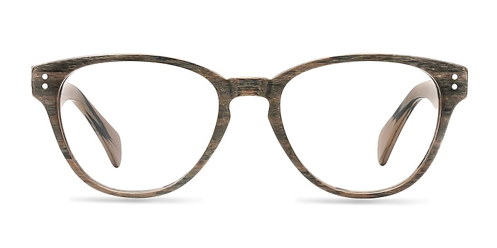 Light Year Brun Wood-texture Montures de lunettes de vue d'EyeBuyDirect