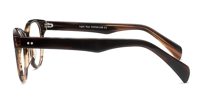 Light Year Brown Striped Acetate Eyeglass Frames from EyeBuyDirect