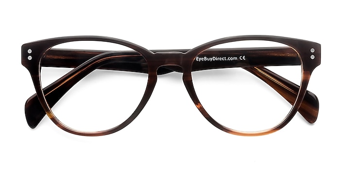 Brown Striped Light Year -  Fashion Acetate Eyeglasses