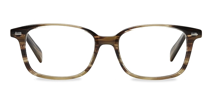 Sway Brown Striped Acétate Montures de lunettes de vue d'EyeBuyDirect