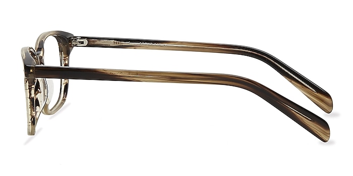 Sway Brown Striped Acetate Eyeglass Frames from EyeBuyDirect