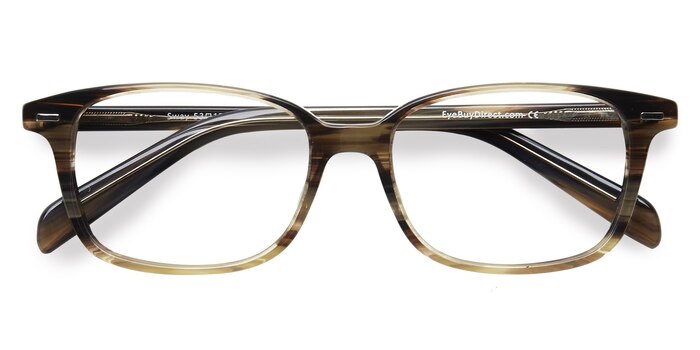 Brown Striped Sway -  Acetate Eyeglasses