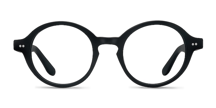 Aprem Matte Black Acetate Eyeglass Frames from EyeBuyDirect