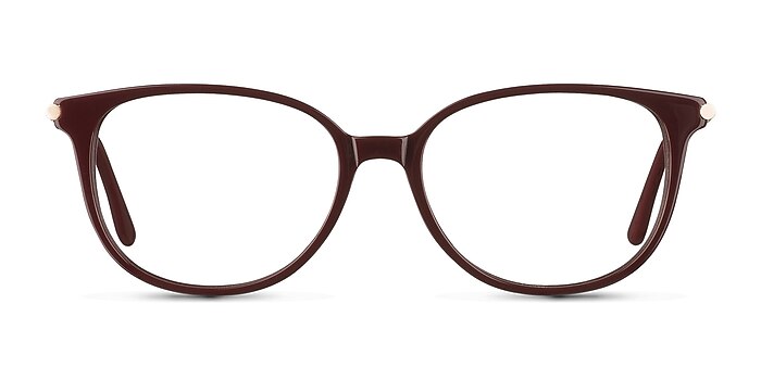 Jasmine Dark Red Acetate Eyeglass Frames from EyeBuyDirect