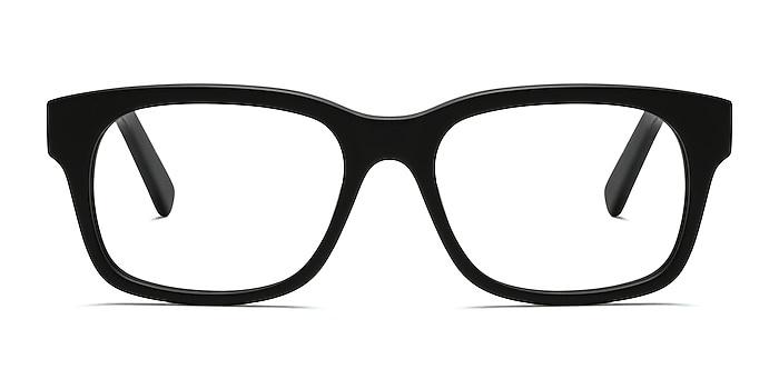 Lynch Matte Black Acétate Montures de lunettes de vue d'EyeBuyDirect
