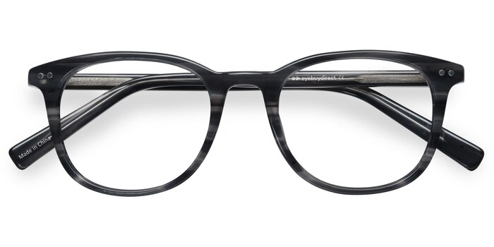  Gray Striped  Demain -  Acetate Eyeglasses