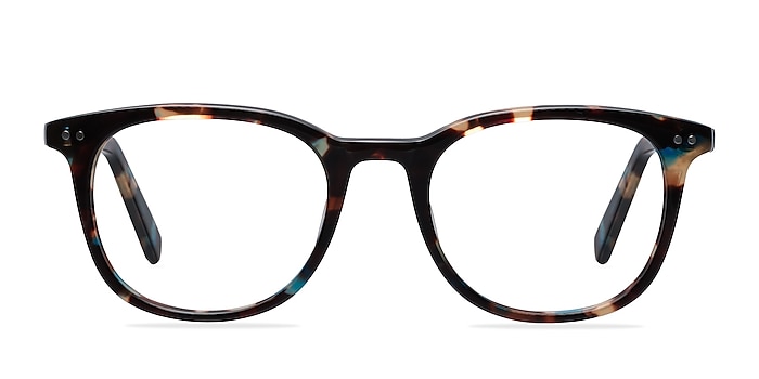 Demain  Blue Floral  Acetate Eyeglass Frames from EyeBuyDirect