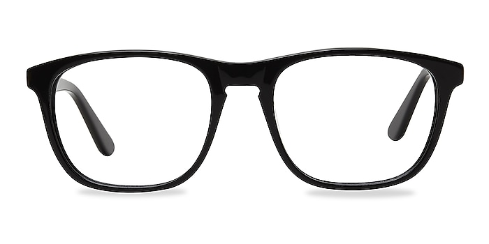 Damien Noir Acétate Montures de lunettes de vue d'EyeBuyDirect
