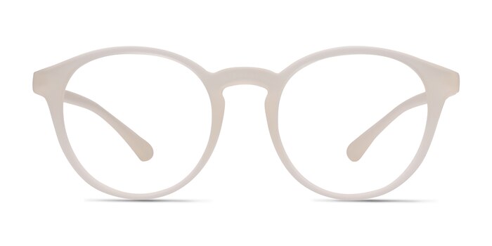 Bright Side Clear White Plastique Montures de lunettes de vue d'EyeBuyDirect