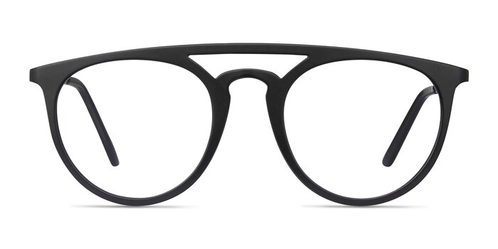 Fiasco Matte Black Plastique Montures de lunettes de vue d'EyeBuyDirect