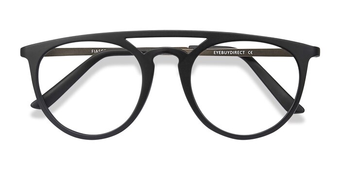 Matte Black Fiasco -  Lightweight Plastic Eyeglasses