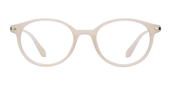 Indigo Clear White Plastic Eyeglass Frames from EyeBuyDirect