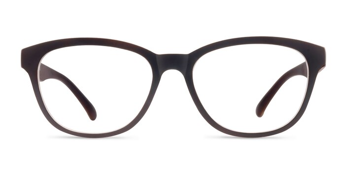 Caroline Matte Brown Plastique Montures de lunettes de vue d'EyeBuyDirect
