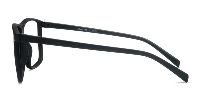 Deluxe  Matte Black  Plastique Montures de lunettes de vue d'EyeBuyDirect