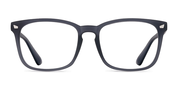 Uptown Matte Gray Plastic Eyeglass Frames from EyeBuyDirect