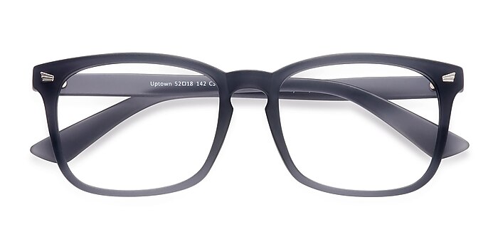 Matte Gray Uptown -  Plastic Eyeglasses