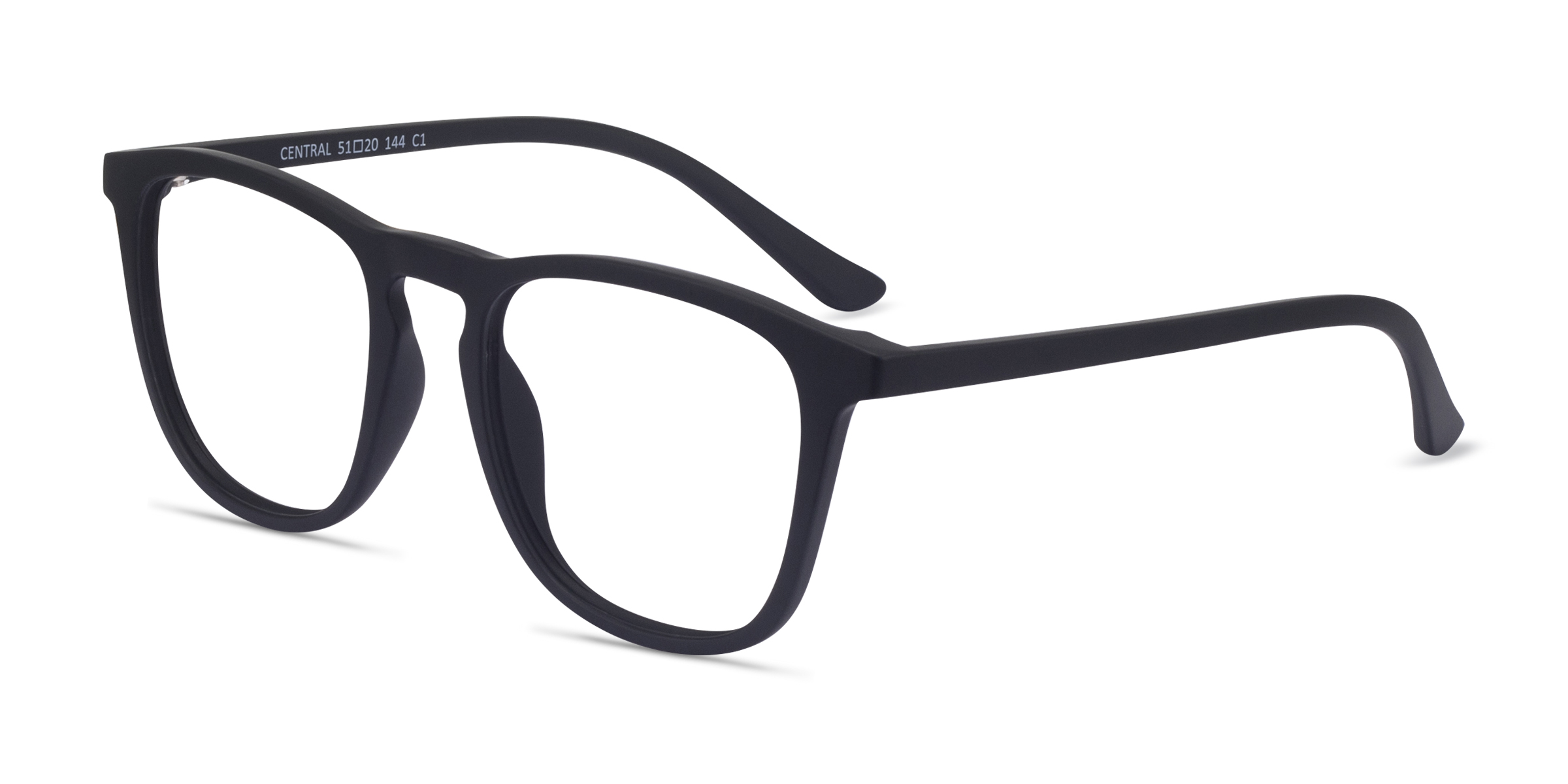 Central Square Matte Black Full Rim Eyeglasses Eyebuydirect