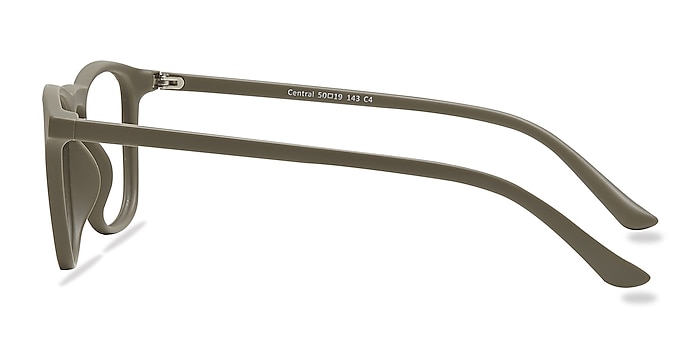 Central  Matte Green  Plastique Montures de lunettes de vue d'EyeBuyDirect