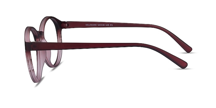 Delaware Matte Burgundy Plastic Eyeglass Frames from EyeBuyDirect