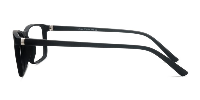 Sullivan Rectangle Matte Black Full Rim Eyeglasses | Eyebuydirect