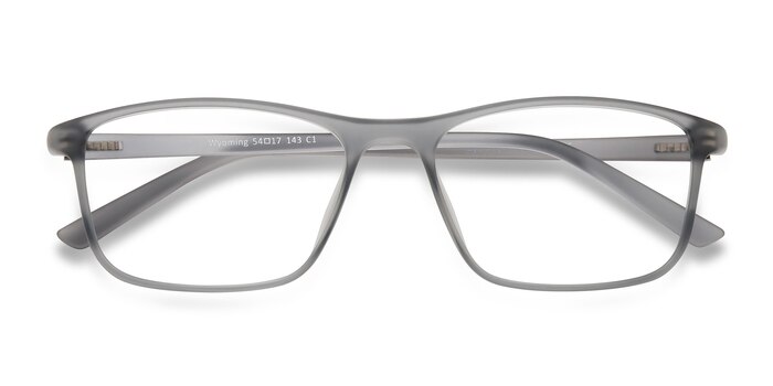 Matte Gray Wyoming -  Lightweight Plastic Eyeglasses