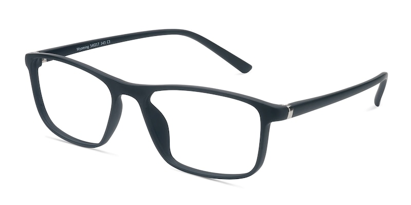 Wyoming Rectangle Matte Black Full Rim Eyeglasses | Eyebuydirect