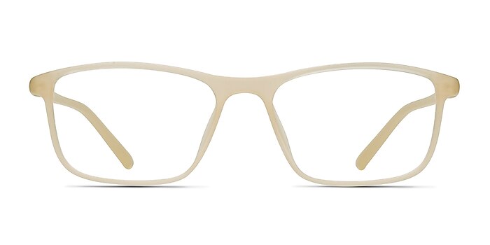 Wyoming Matte Cream Plastic Eyeglass Frames from EyeBuyDirect