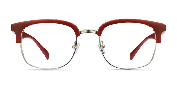 Yokote Matte Burgundy Plastic-metal Montures de lunettes de vue d'EyeBuyDirect
