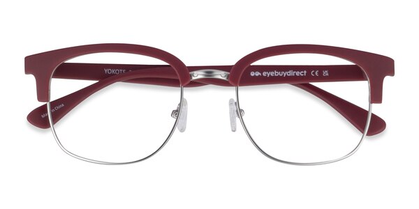 Yokote prescription eyeglasses (Matte Burgundy)