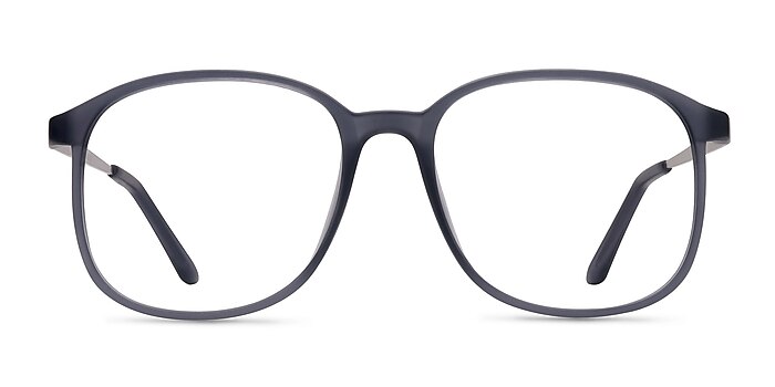Ithaca Matte Gray Plastic Eyeglass Frames from EyeBuyDirect