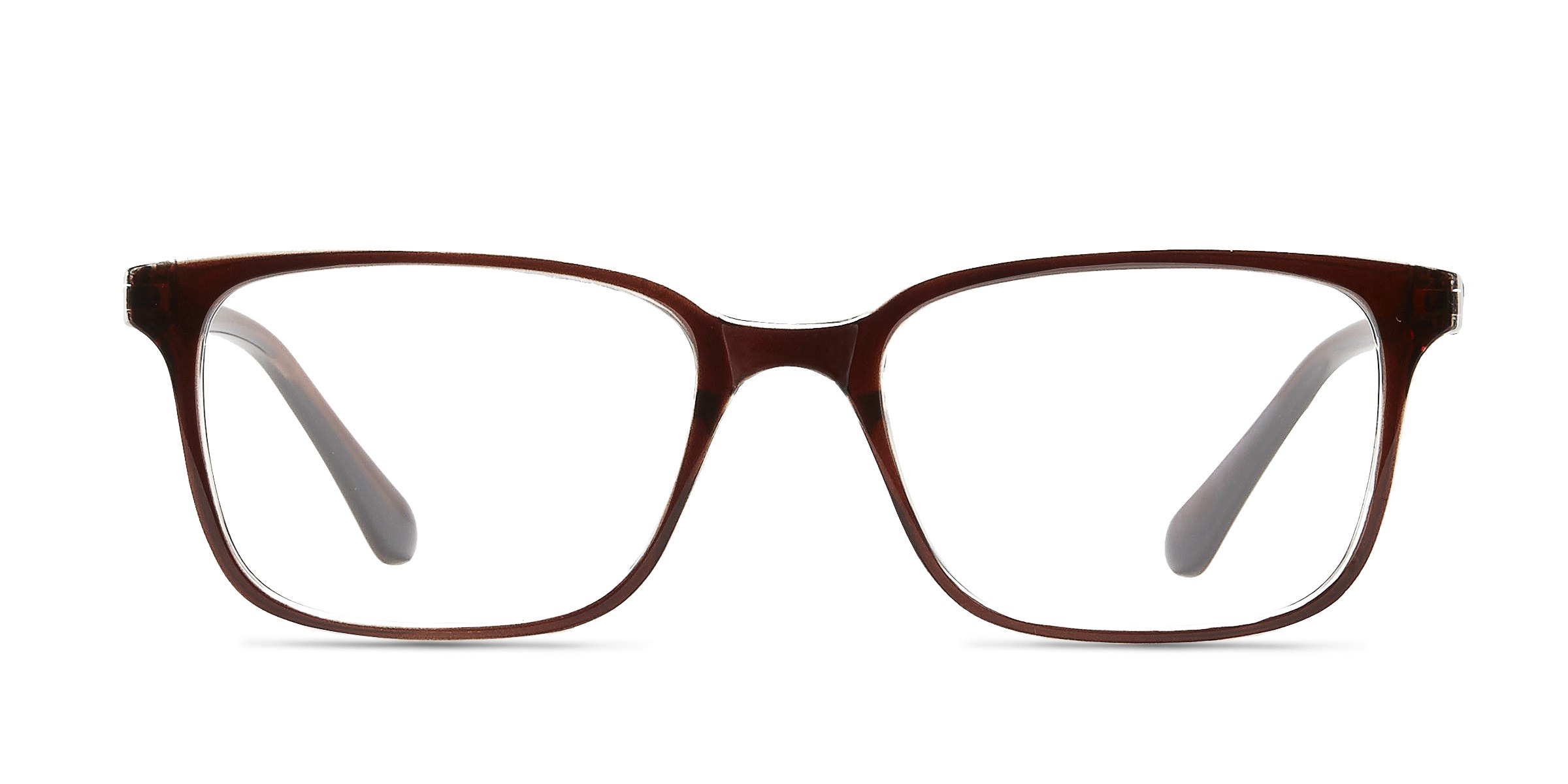 November Rectangle Brown Clear Full Rim Eyeglasses | Eyebuydirect