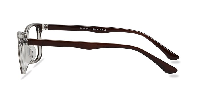 November Brown Clear  Plastic Eyeglass Frames from EyeBuyDirect