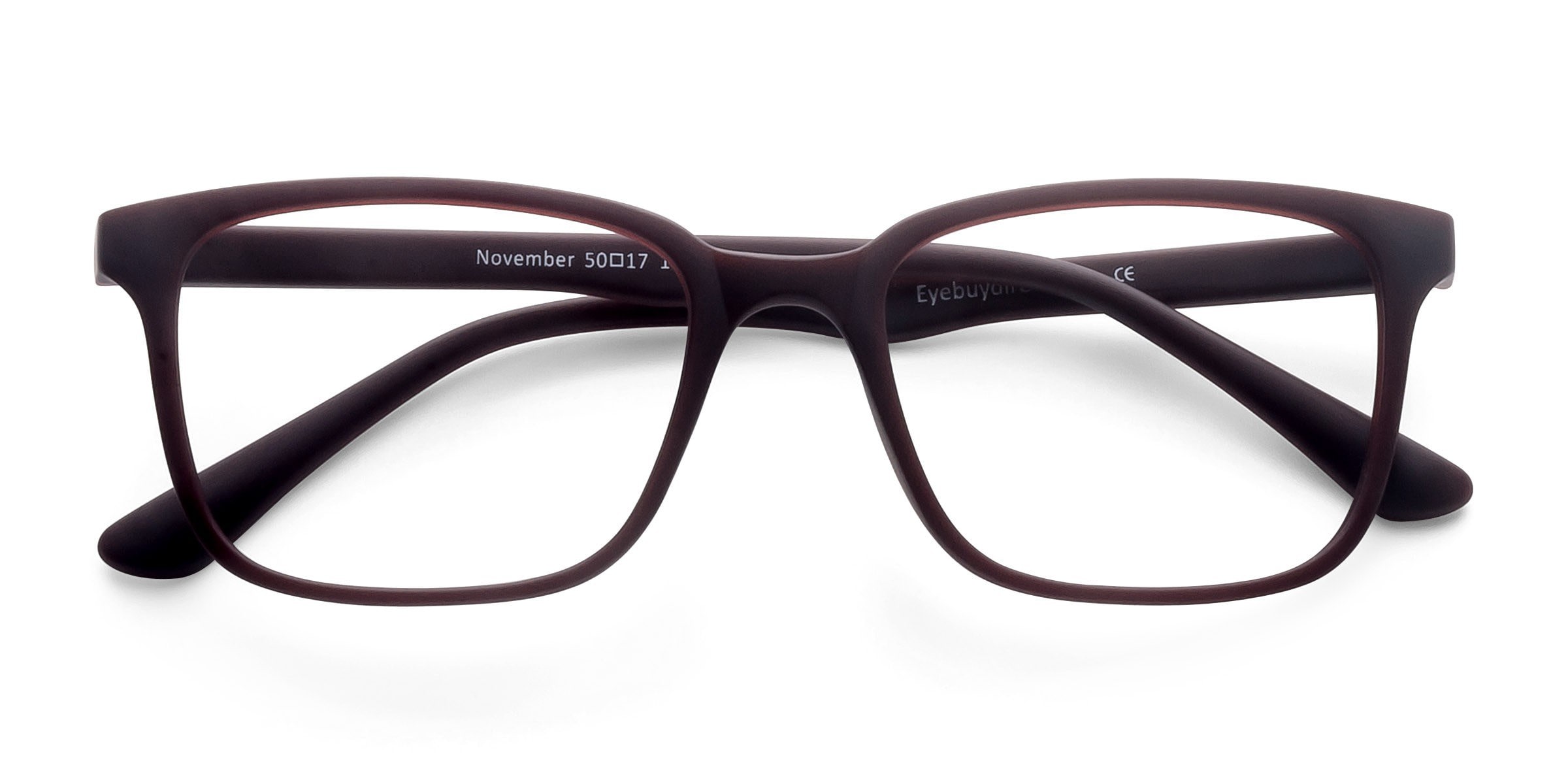 Matte Black Rectangle Plastic Eyeglasses Online Full Rim November 1.5 Clear Single Vision Lenses