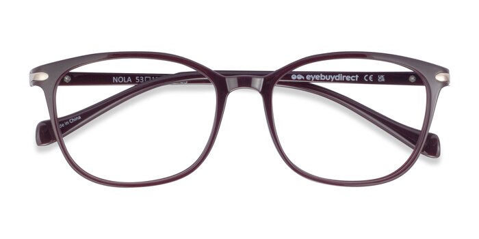 Dark Red Nola -  Lightweight Plastic Eyeglasses