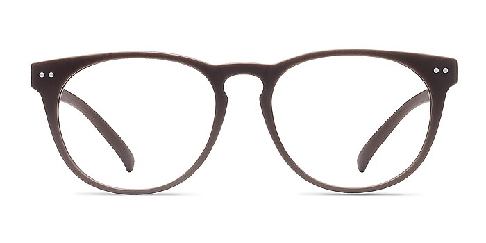 Brick Lane Matte Brown Plastic Eyeglass Frames from EyeBuyDirect