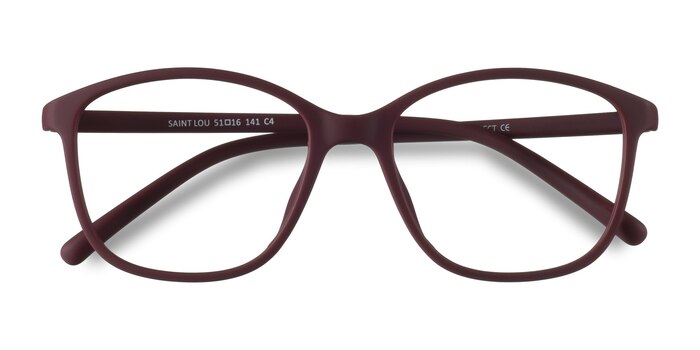 Burgundy Saint Lou -  Lightweight Plastic Eyeglasses