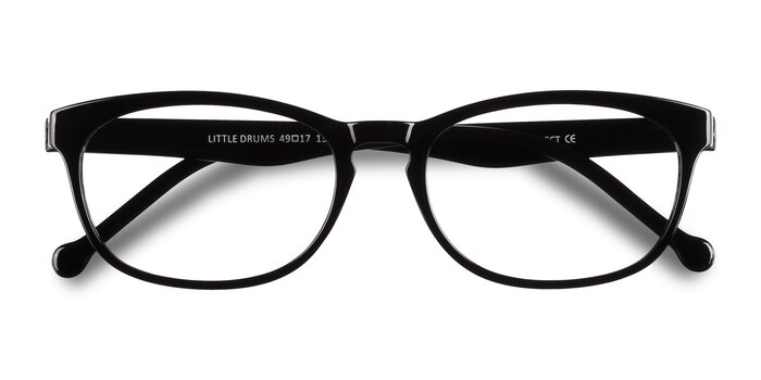 Black Little Drums -  Lightweight Plastic Eyeglasses