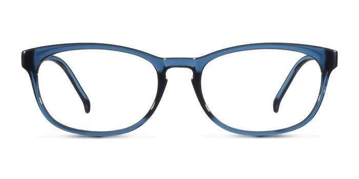 Little Drums Oval Matte Clear Blue Glasses For Kids | Eyebuydirect
