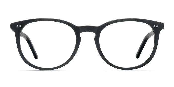 Aura Jet Black Acétate Montures de lunettes de vue d'EyeBuyDirect