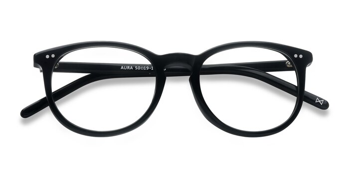 Jet Black Aura -  Fashion Acetate Eyeglasses