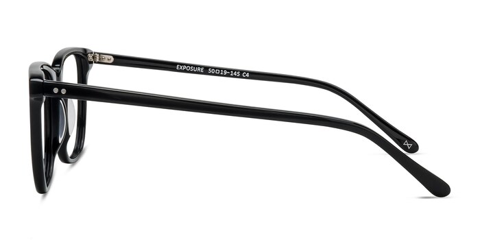 Exposure Jet Black Acetate Eyeglass Frames from EyeBuyDirect