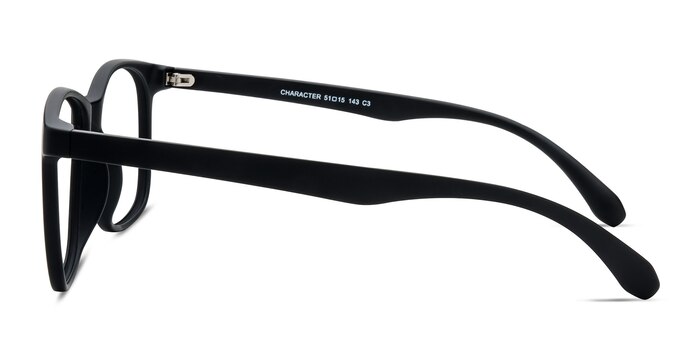 Character Matte Black Plastique Montures de lunettes de vue d'EyeBuyDirect