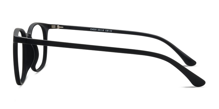 Cheer Matte Black Plastique Montures de lunettes de vue d'EyeBuyDirect