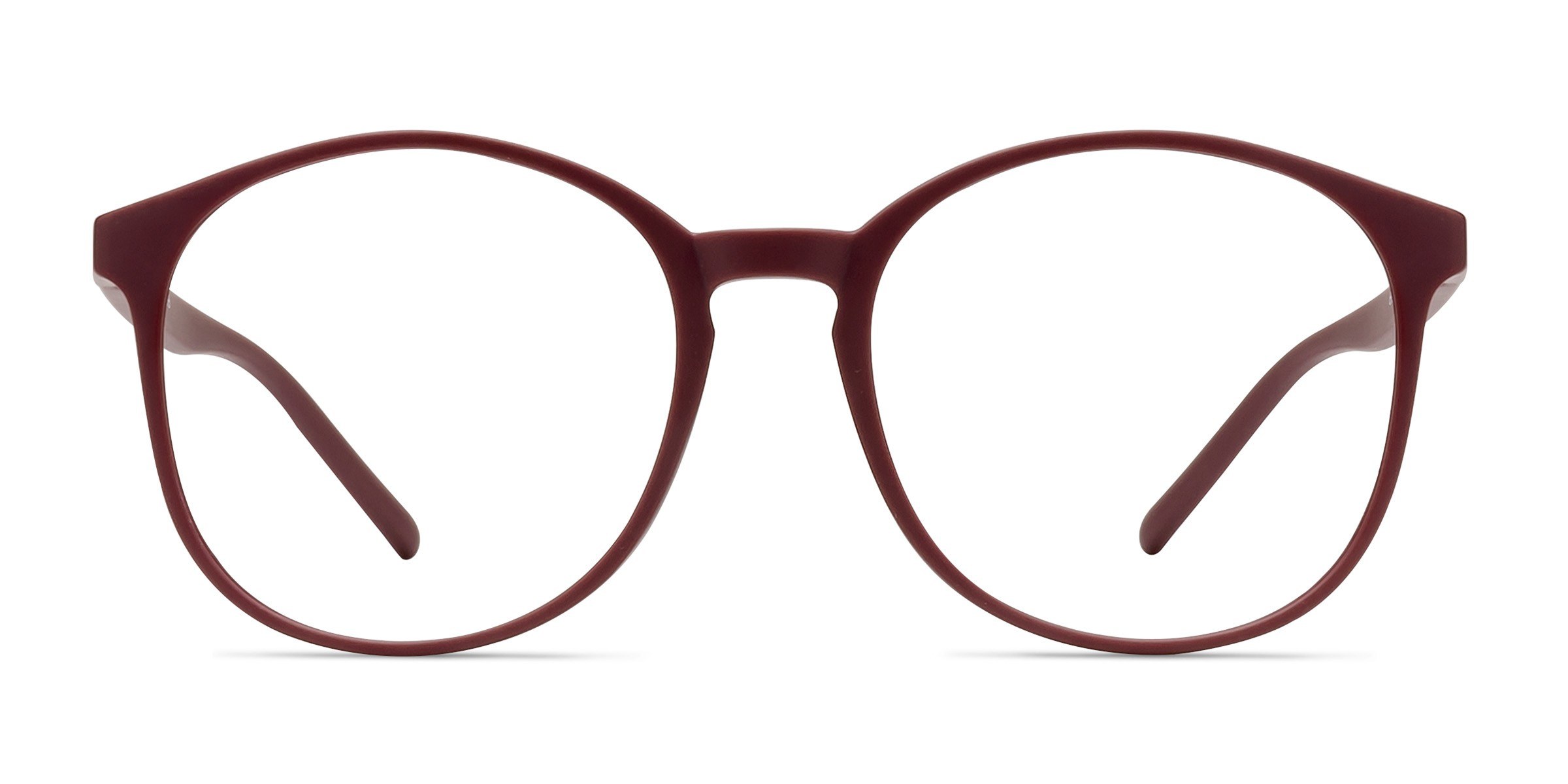 Days Round Matte Red Full Rim Eyeglasses | Eyebuydirect