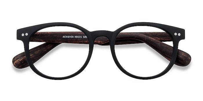 Matte Black Achiever -  Plastic Eyeglasses