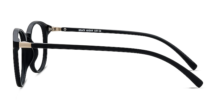 Brace Matte Black Plastic Eyeglass Frames from EyeBuyDirect