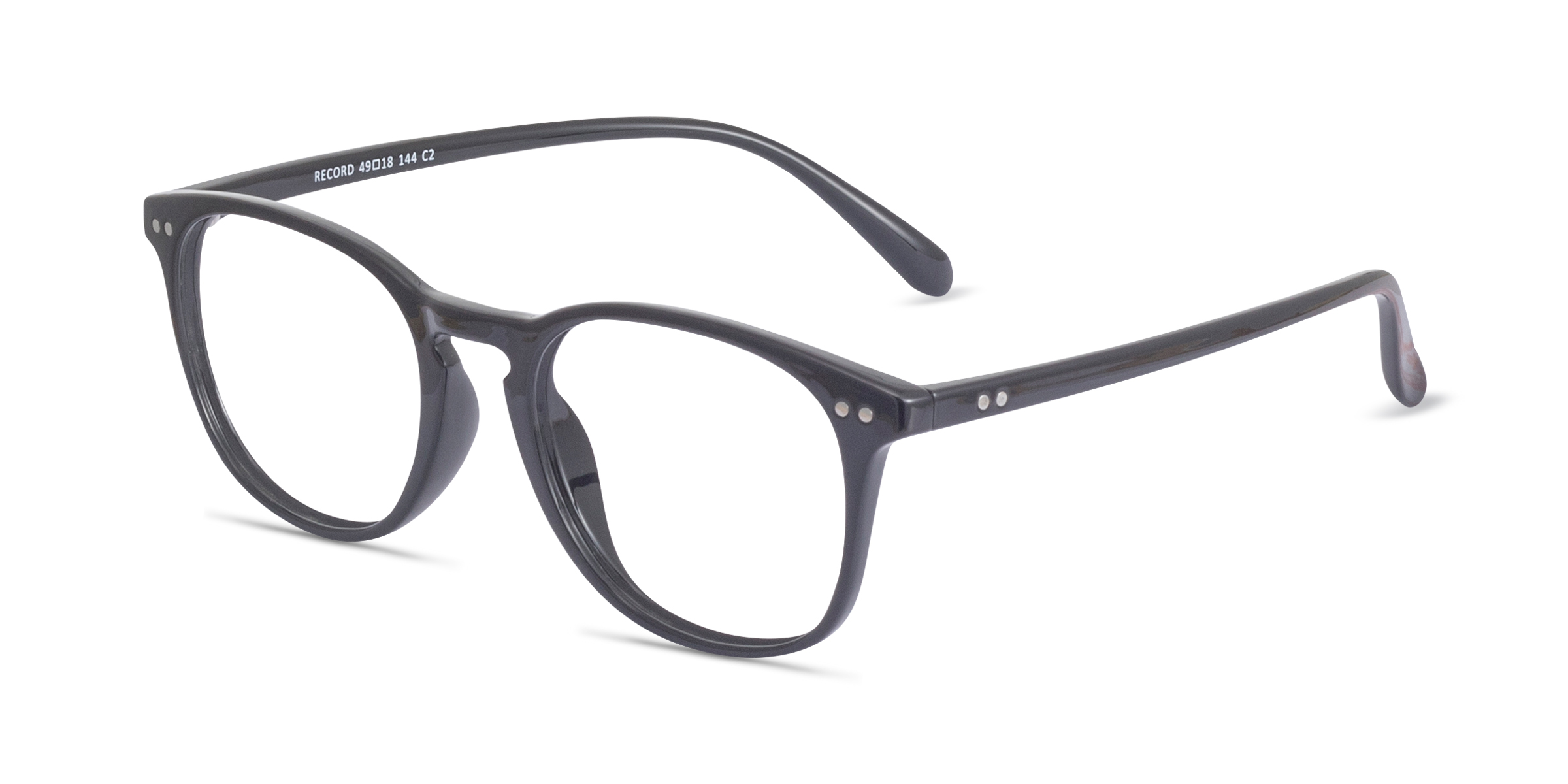 Record Round Black Full Rim Eyeglasses Eyebuydirect