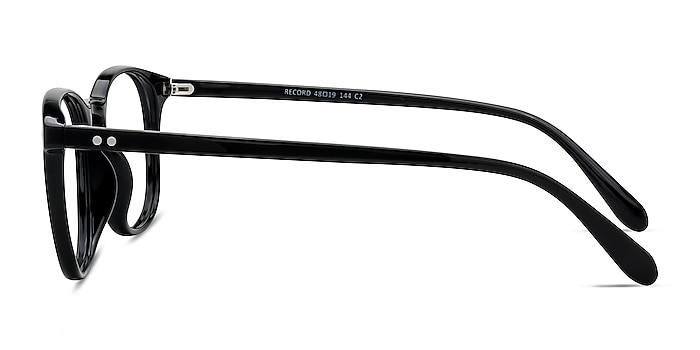 Record Black Plastic Eyeglass Frames from EyeBuyDirect