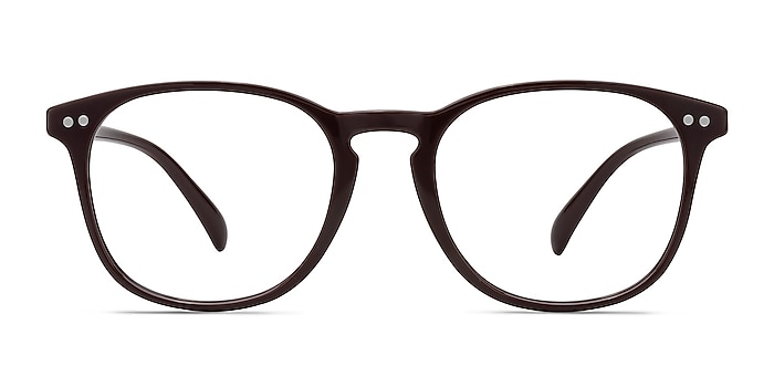 Record Dark Red Plastique Montures de lunettes de vue d'EyeBuyDirect