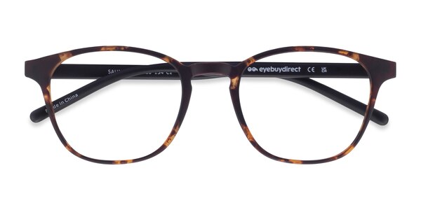 Saunter prescription eyeglasses (Swirled Amber)